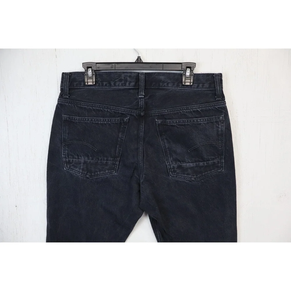 Mens G Star Denim Jeans Size 32X30 Triple A Italian Premium Black‎ Straight leg